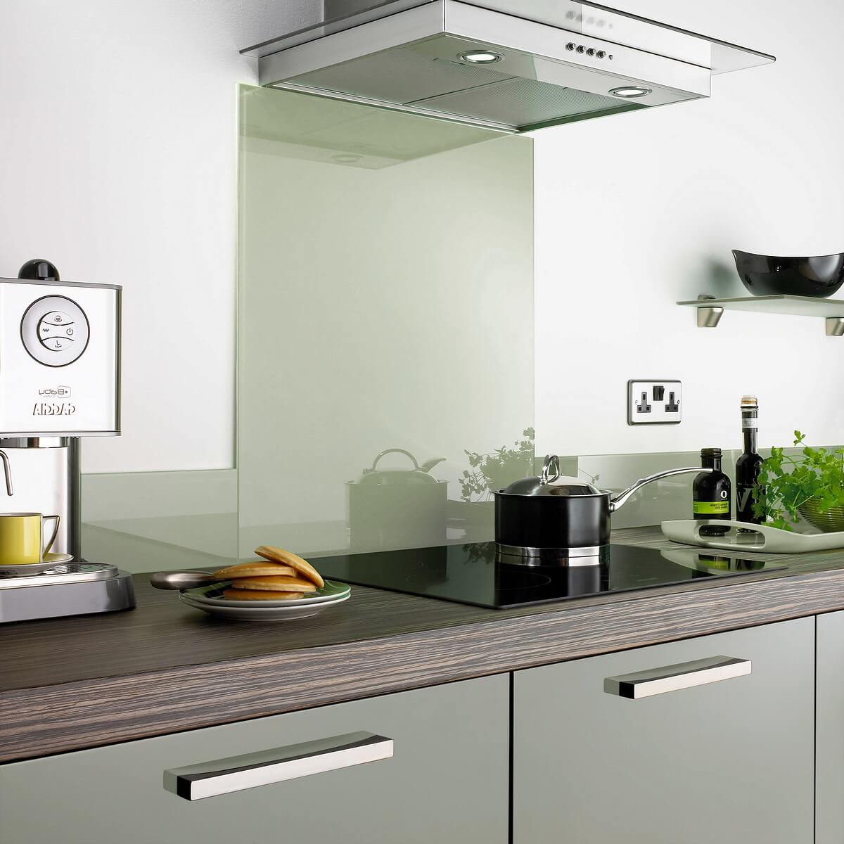 Aurora Sage Green Glass Splashback by Better Kitchens