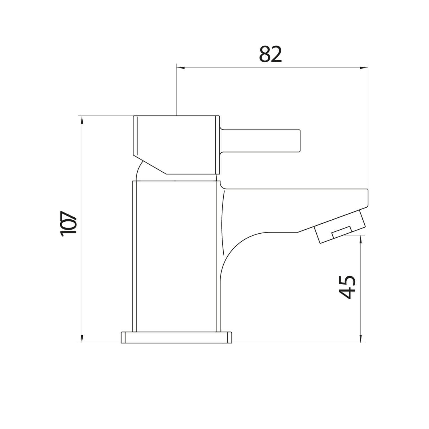 Forme Mini Mono Basin Mixer with Push Waste TAP014_2