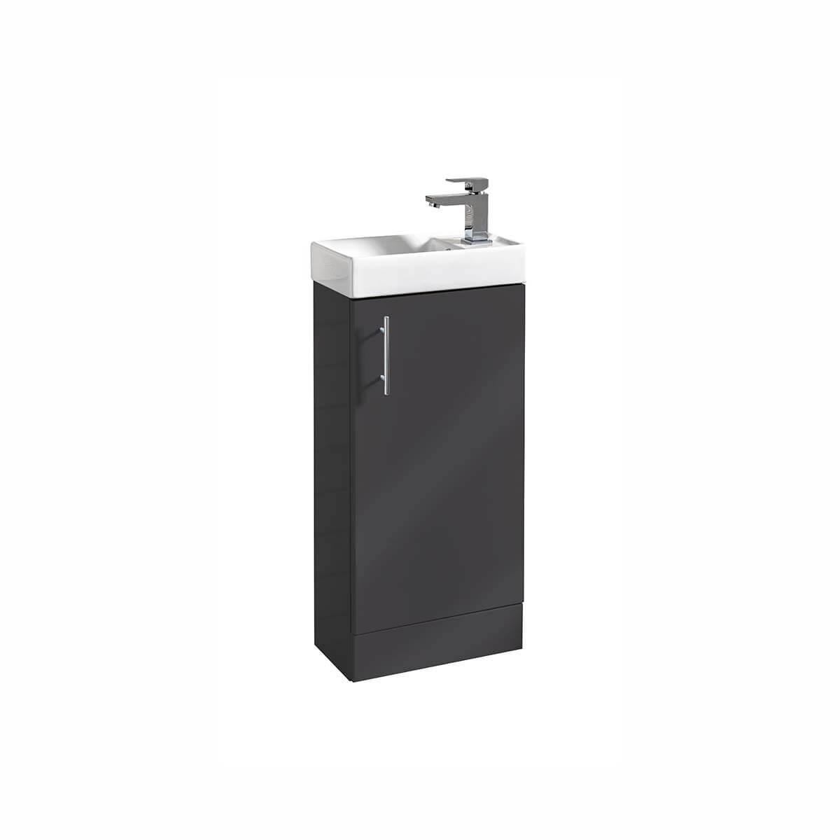 Lanza Cloakroom Vanity Floor Mounted - Gloss White LANZAFLOOR_2