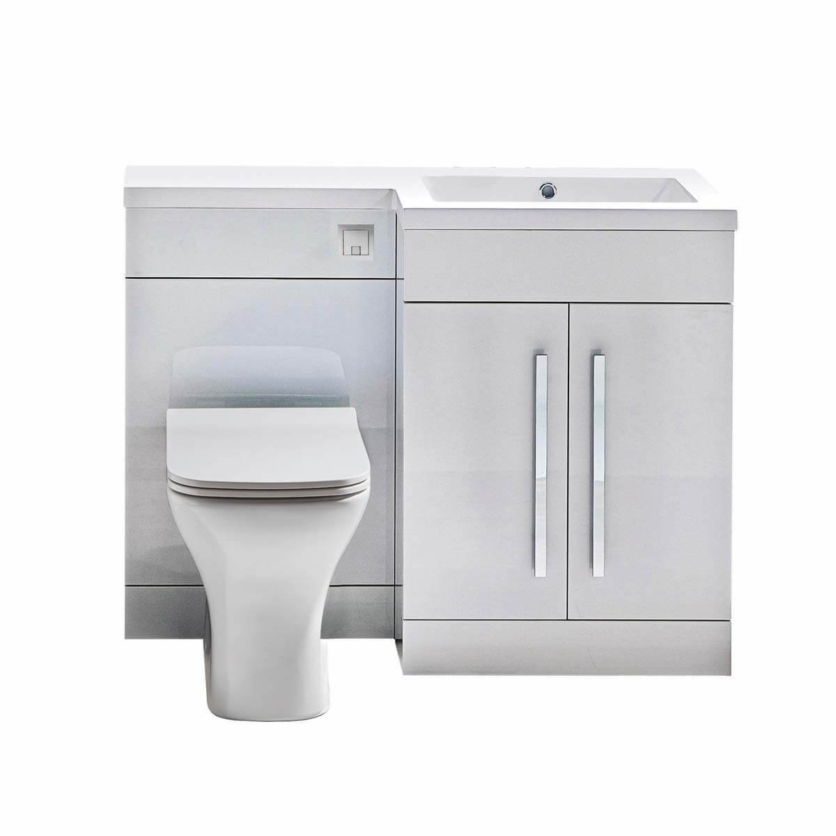 Lili L Shape Furniture 1100mm WC Unit - Gloss White L-1100-WCUNIT-WTE_2