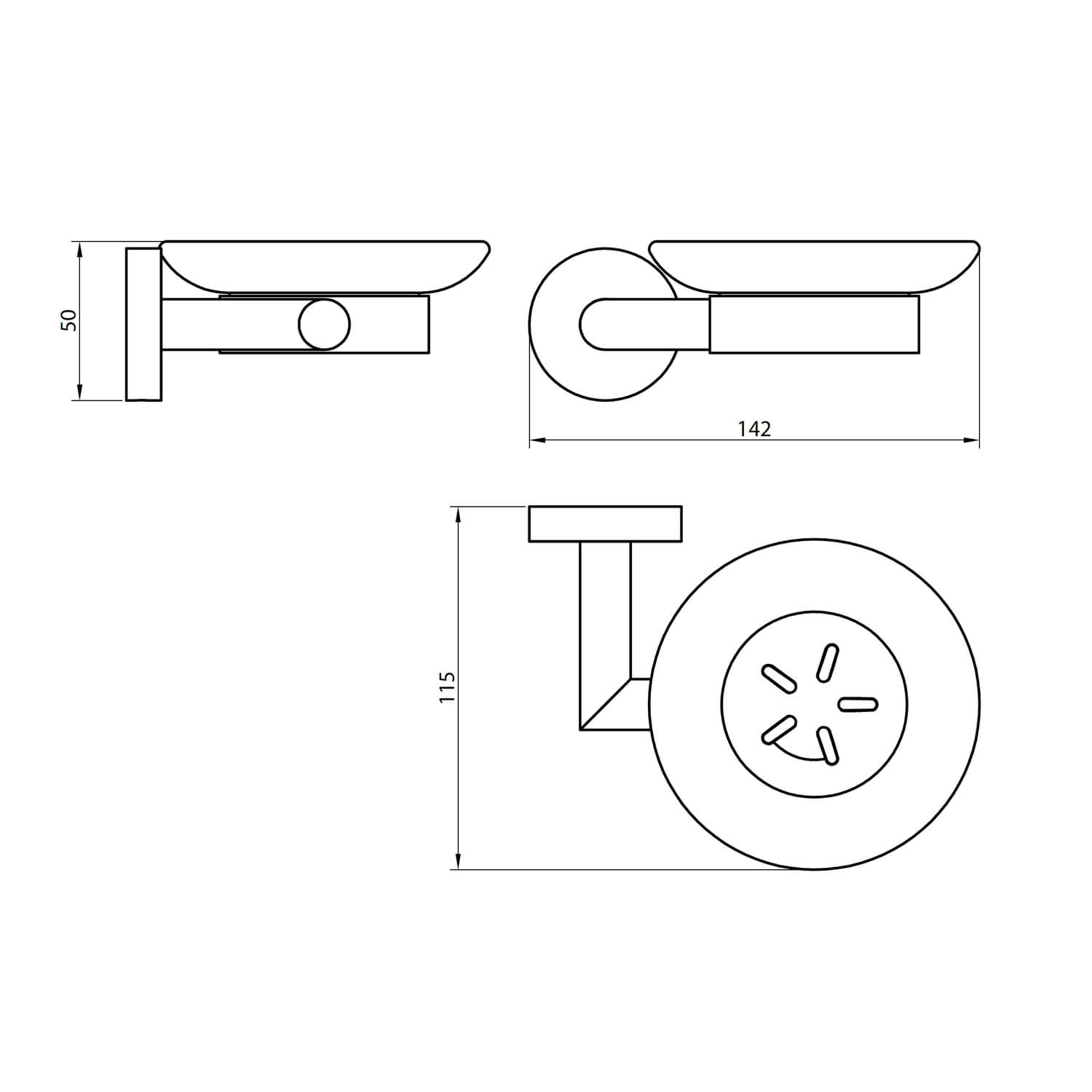 Delta Chrome Soap Dish Holder DELTA-006_2