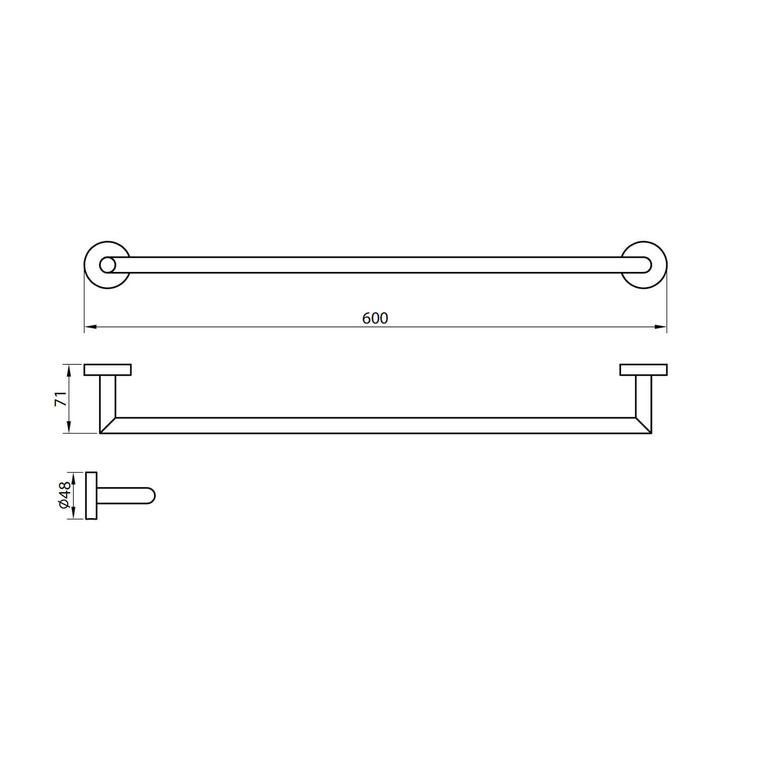 Delta Chrome Towel Bar DELTA-008_2