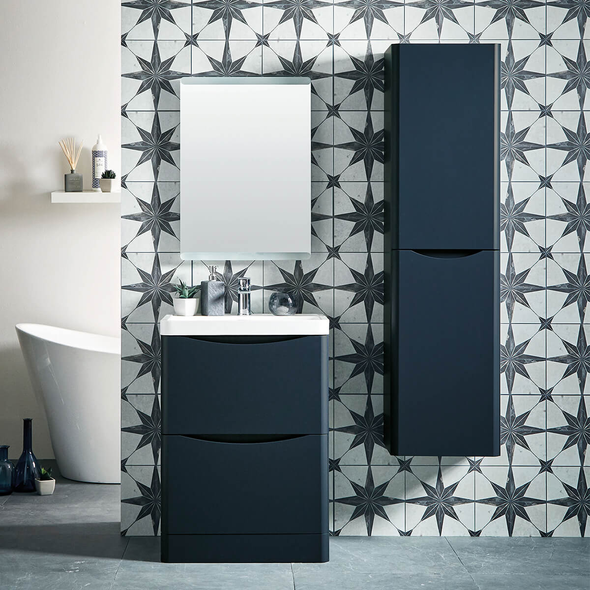 Bella 600mm Floor Cabinet - Indigo Blue BELLA-600FLOORCAB-INDIGO_5