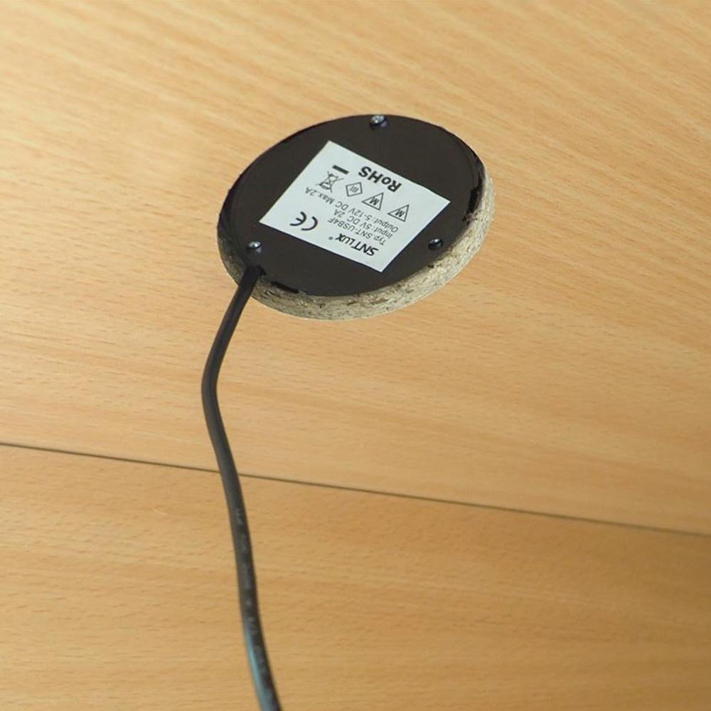 Hidden QI Charger Installed Under Worktop