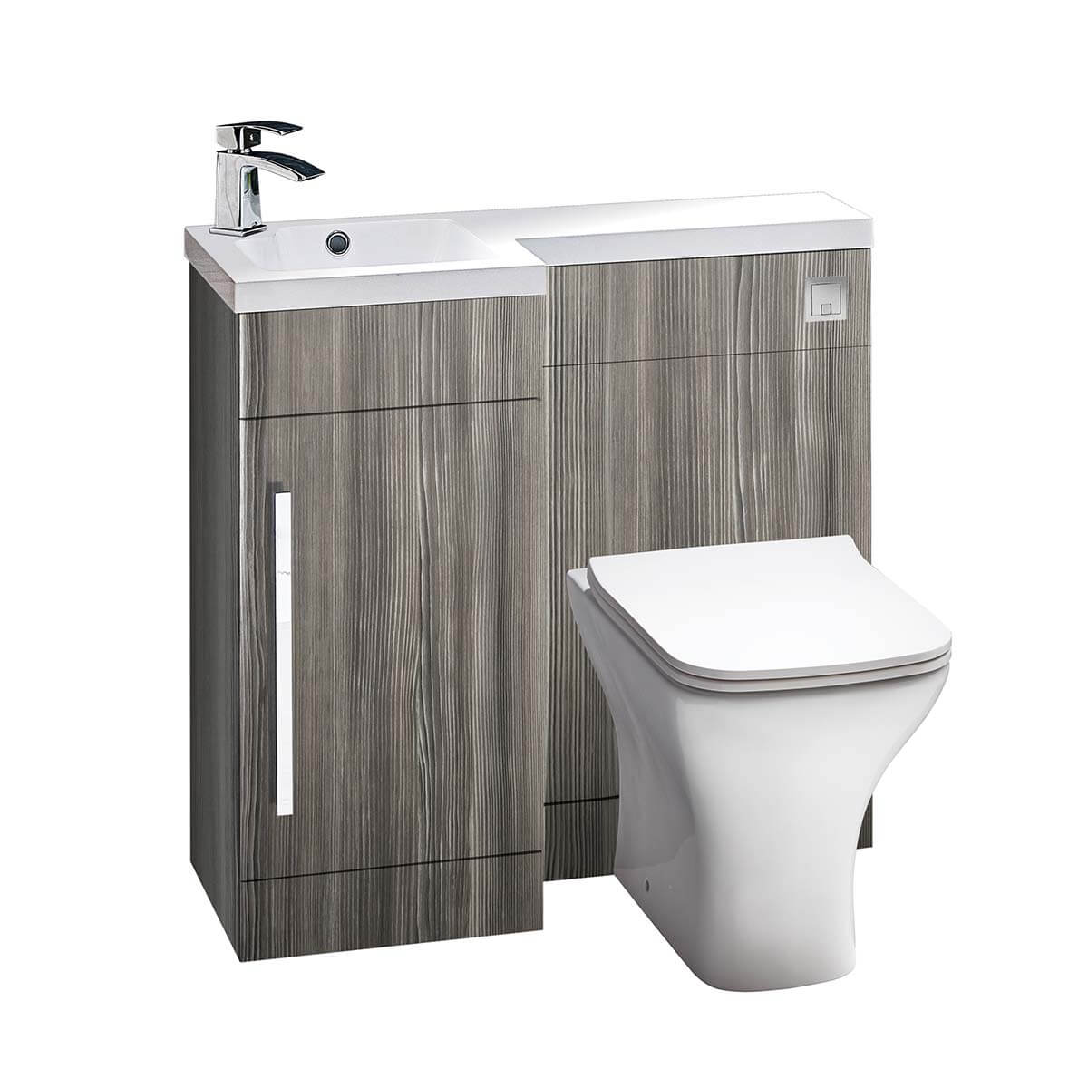 Lili L Shape Furniture 900mm WC Unit - Avola Grey L-900-WCUNIT-GREY_6