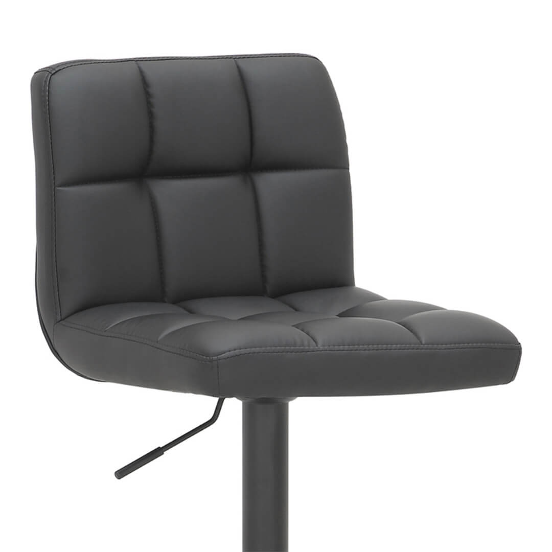 AURORA-Allegro-Matt-Black-Bar-Stool-Black-Seat-Pad