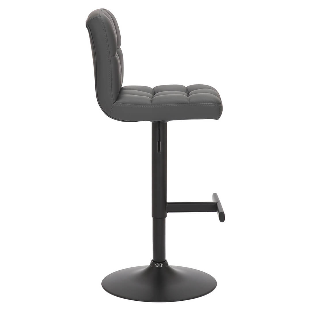 AURORA-Allegro-Matt-Black-Bar-Stool-Charcoal-Left-Side