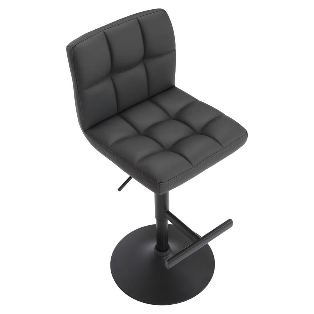 AURORA-Allegro-Matt-Black-Bar-Stool-Charcoal-Above