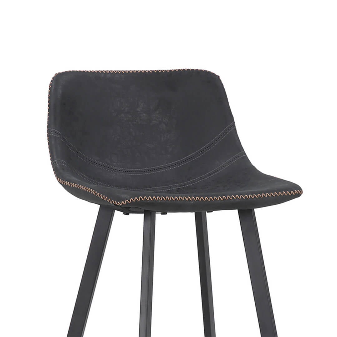 AURORA-Antico-Bar-Stool-Black-66cm-Seat-Pad