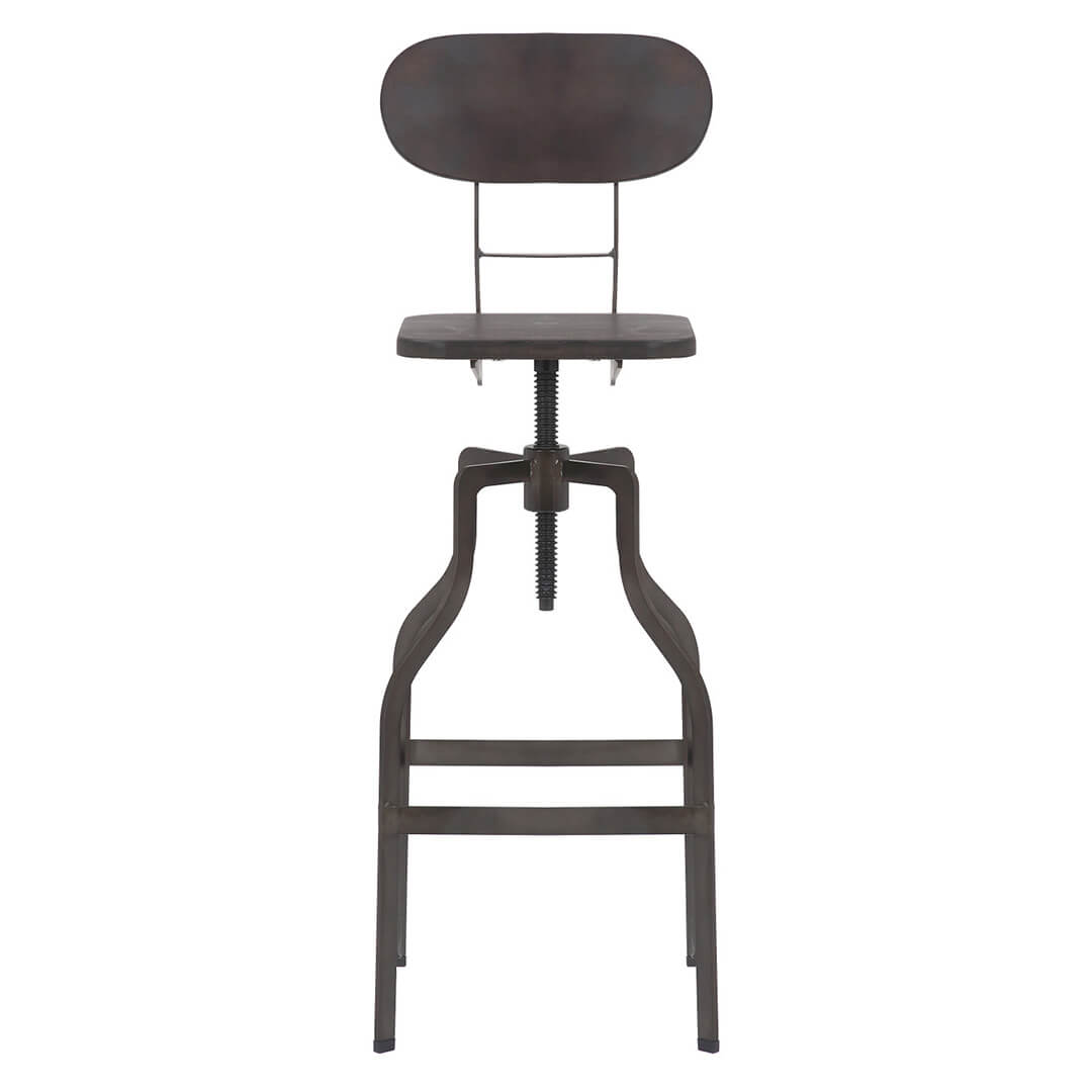 AURORA-Bolzano-Industrial-Bar-Stool-Espresso-Front