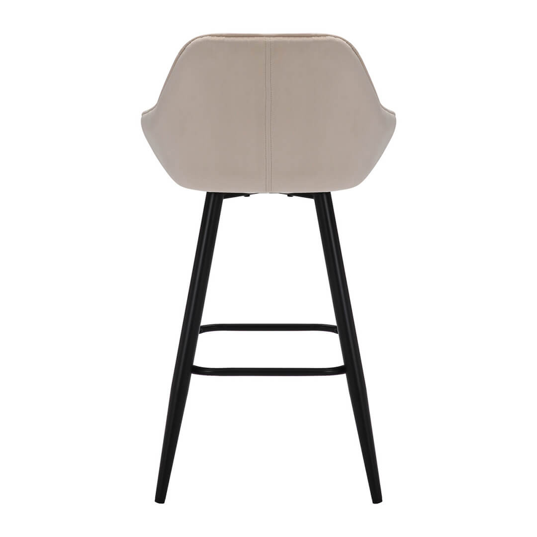 AURORA-Velluto-Velvet-Bar-Stool-Cream-Rear