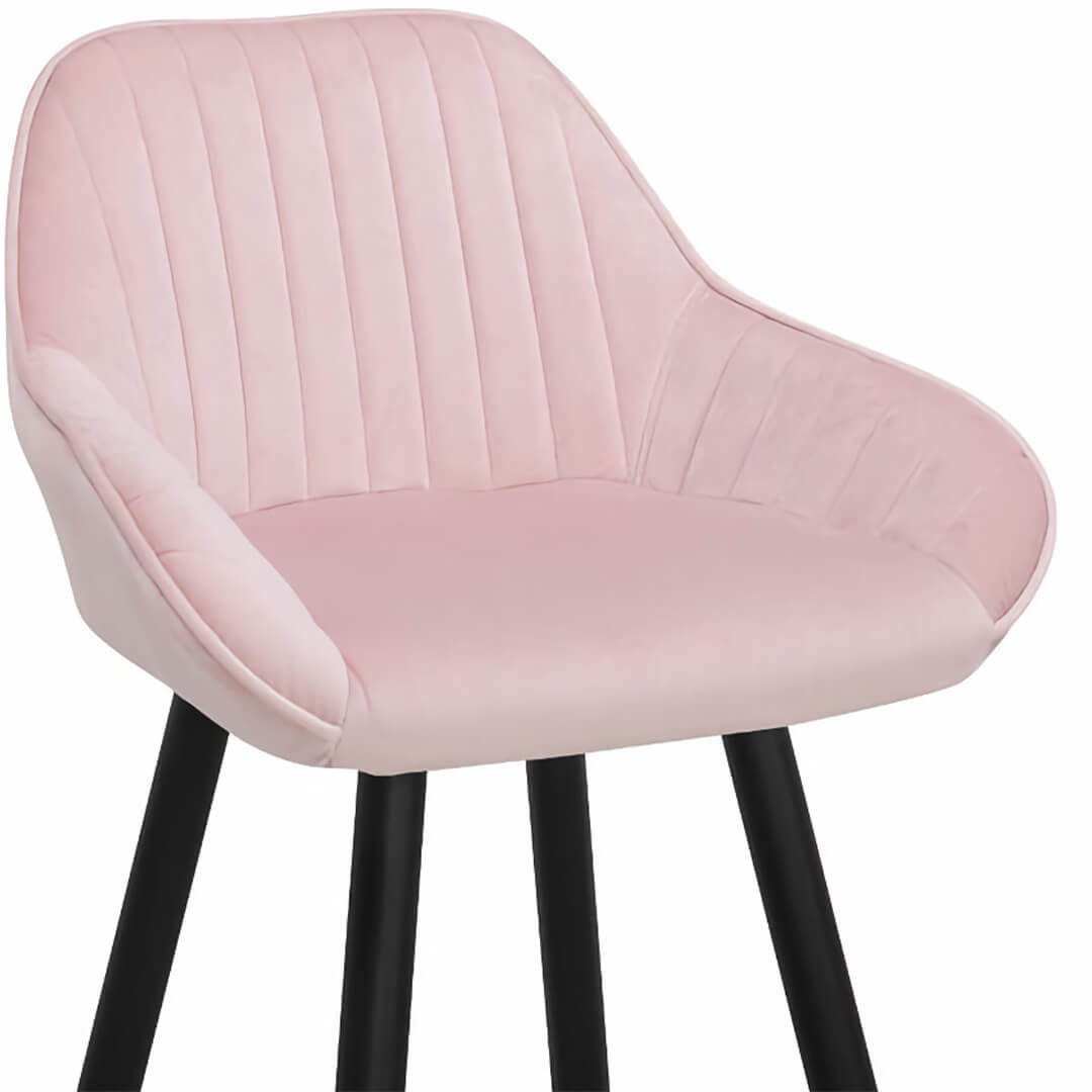 AURORA-Velluto-Velvet-Bar-Stool-Pink-Seat-Pad