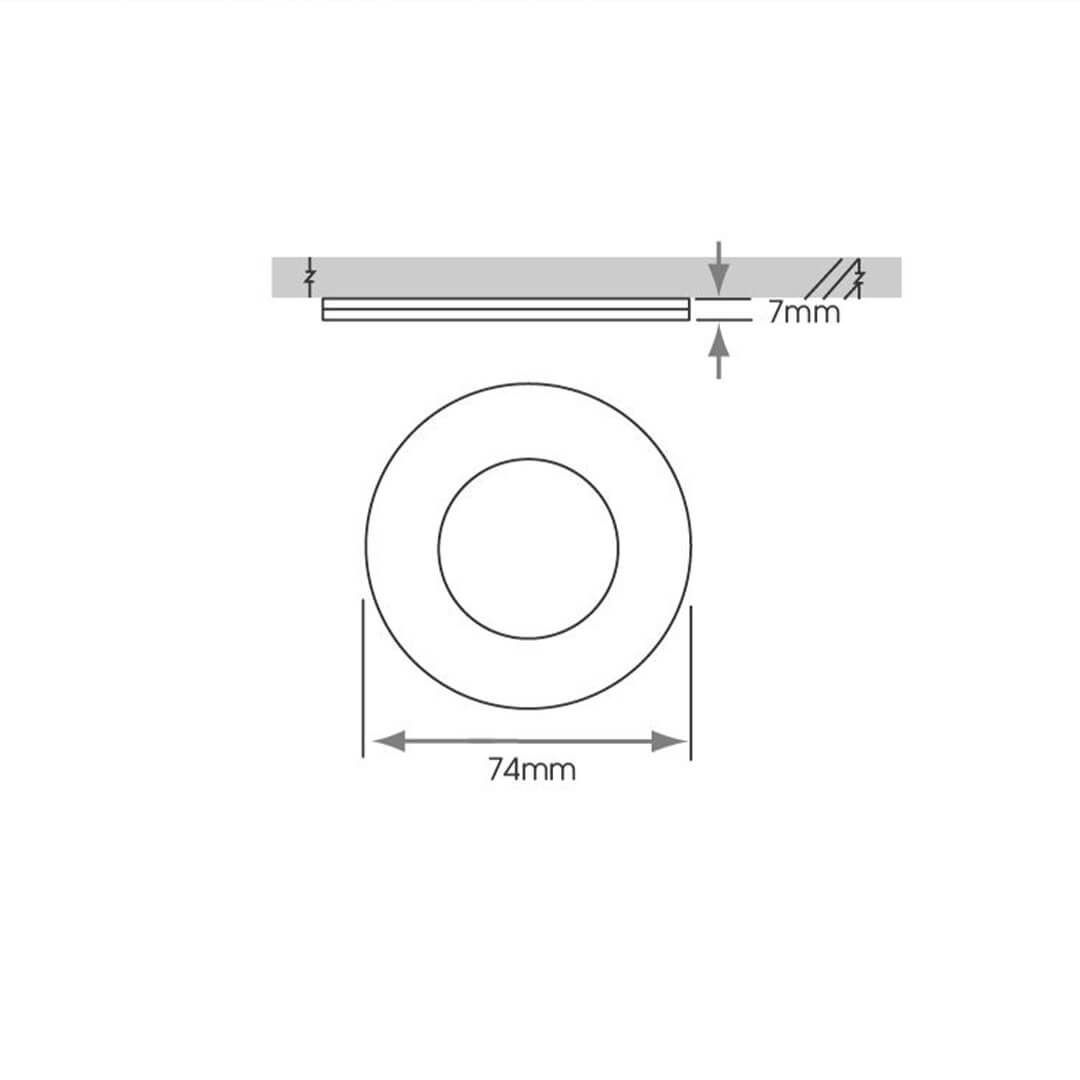 AURORA Slim Round Light Kit  - Aluminium - 2 Lights Dims