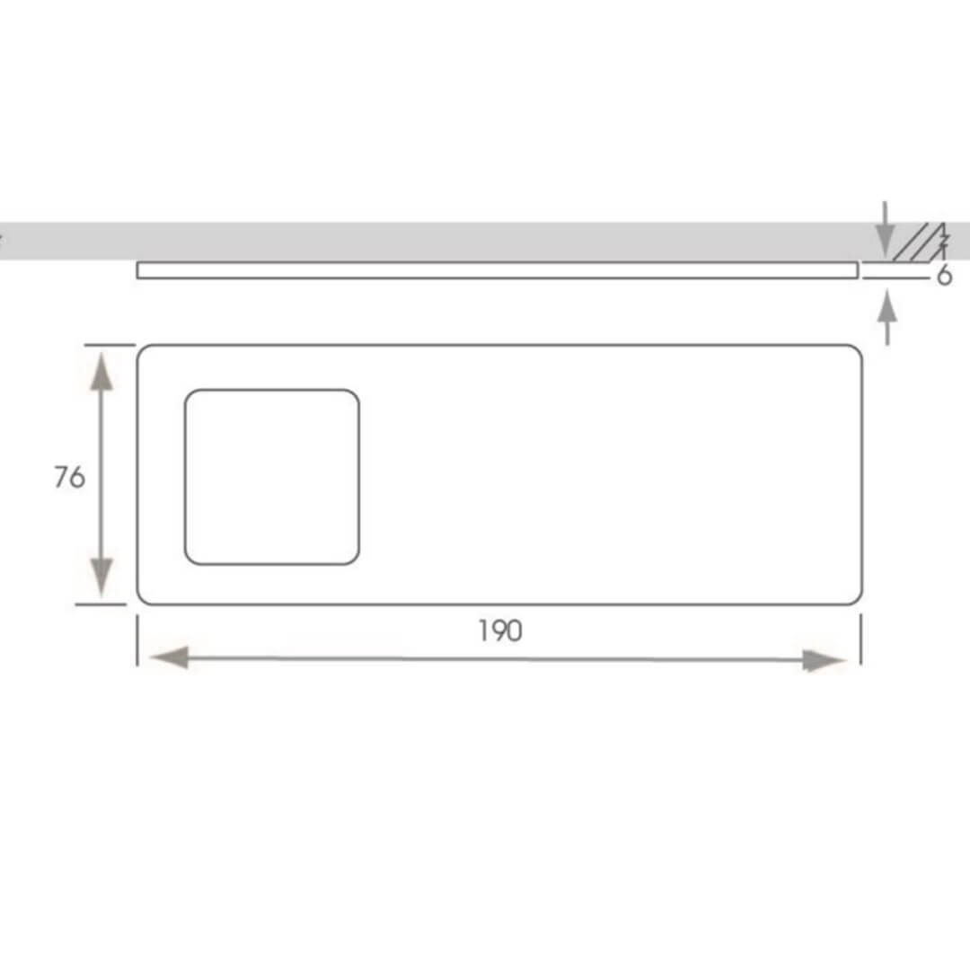 AURORA Slim Rectangle Light Kit  - Brushed Nickel - 2 Lights
