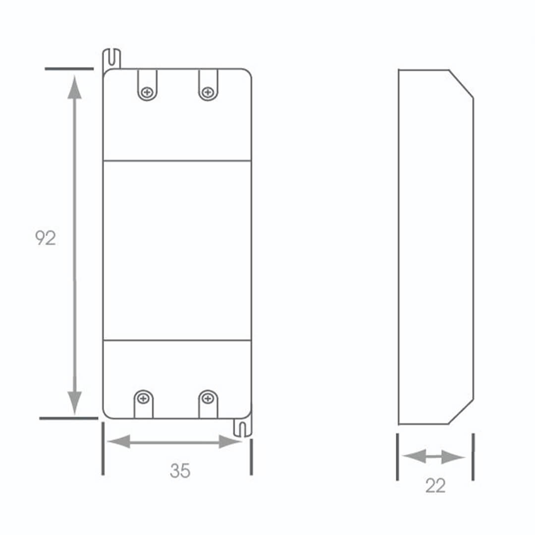 AURORA-Lighting-Add-On---8W-12Vdc-LED-Power-Converter-(3-port)-Dims