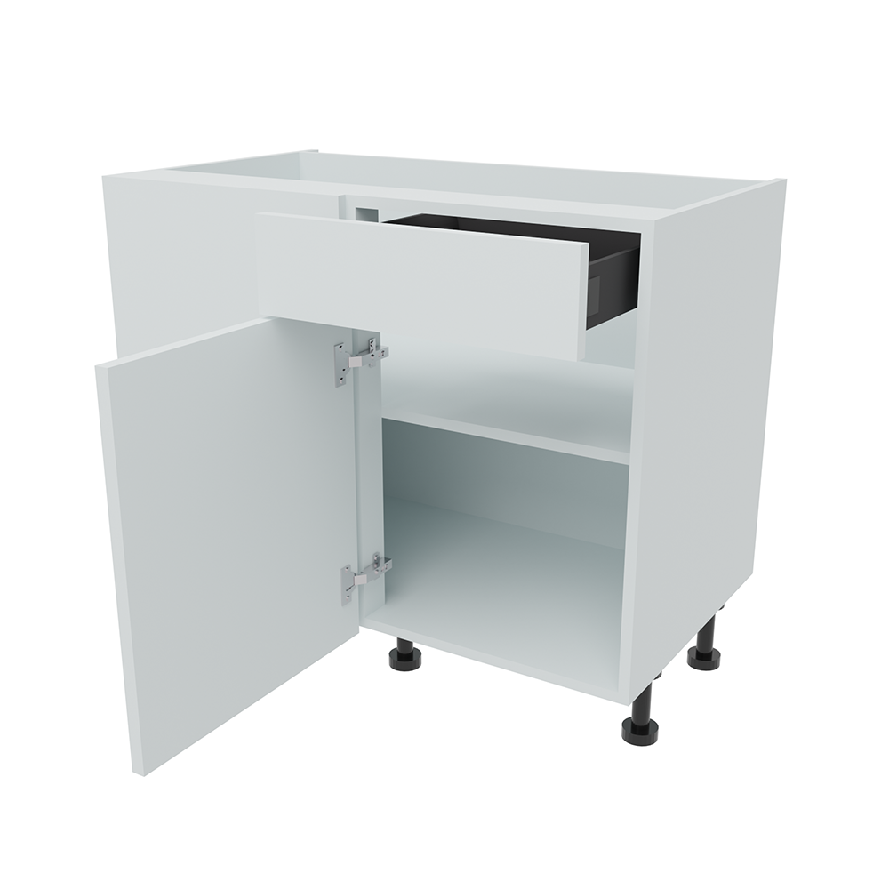 1000mm Drawerline Corner Base Unit With Adjustable Corner Post - 500mm Door (Left Blank)