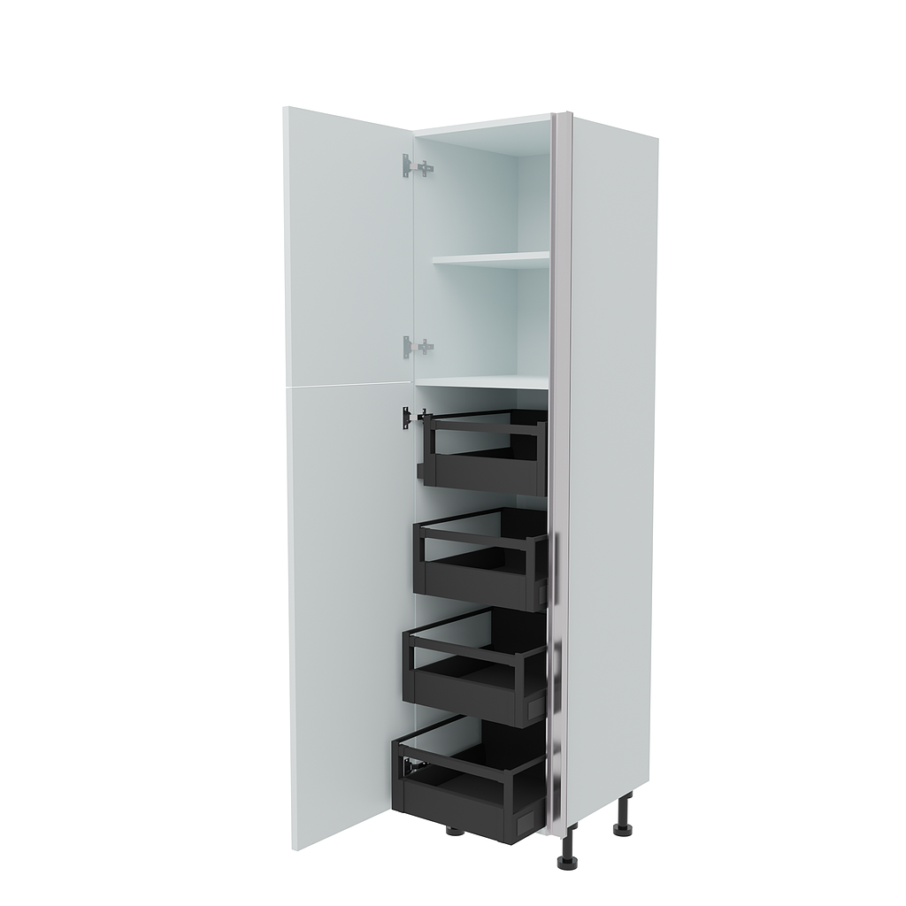 500mm True Handleless Larder Unit with 4 x Internal Drawers - LH Hinge (Medium)