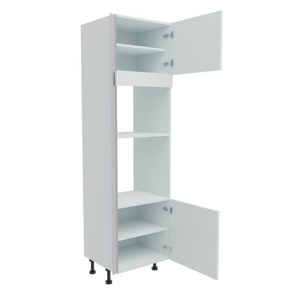 600mm True Handleless Tall Single Oven & Microwave Oven Housing - RH Hinge (High)