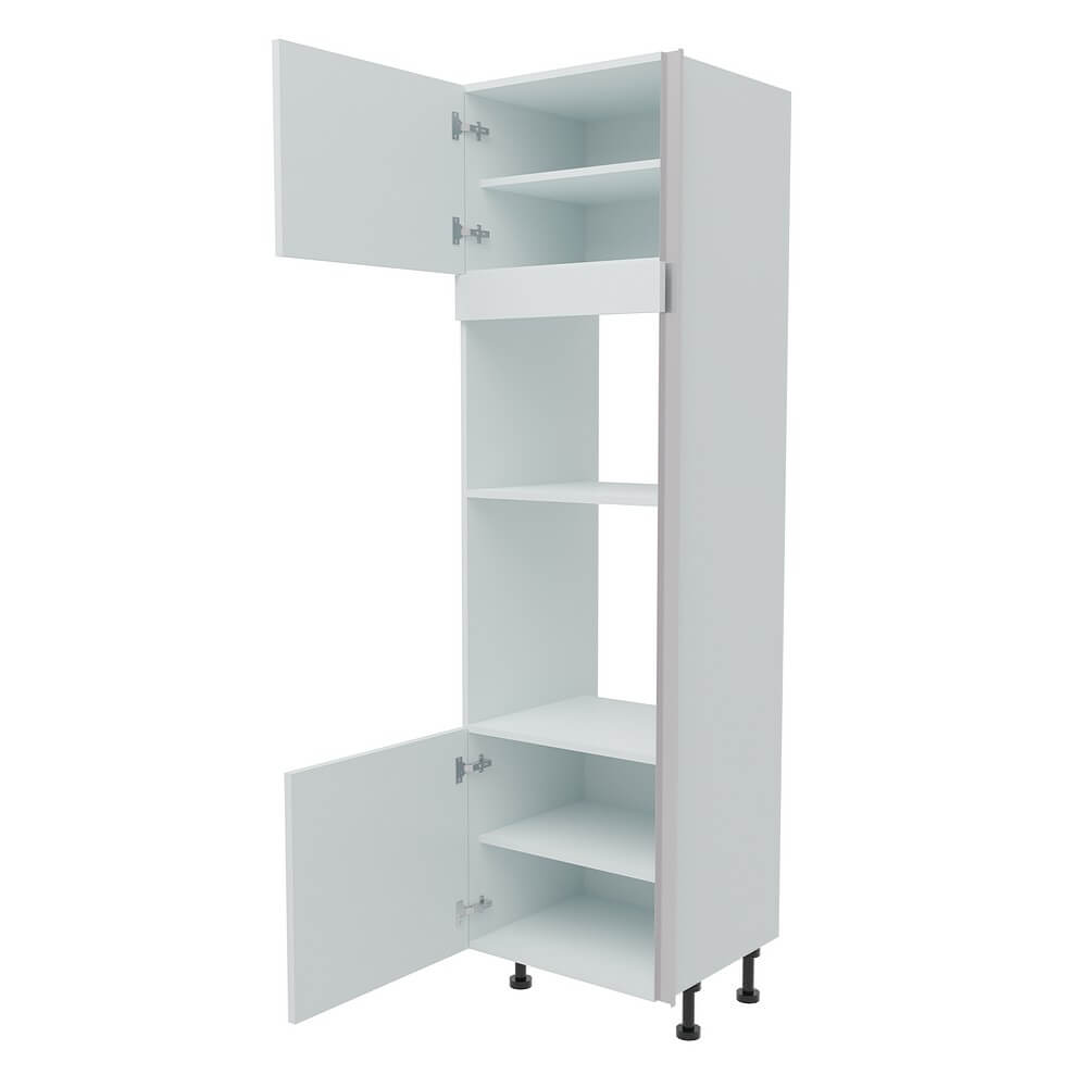 600mm True Handleless Tall Single Oven & Microwave Oven Housing - LH Hinge (High)