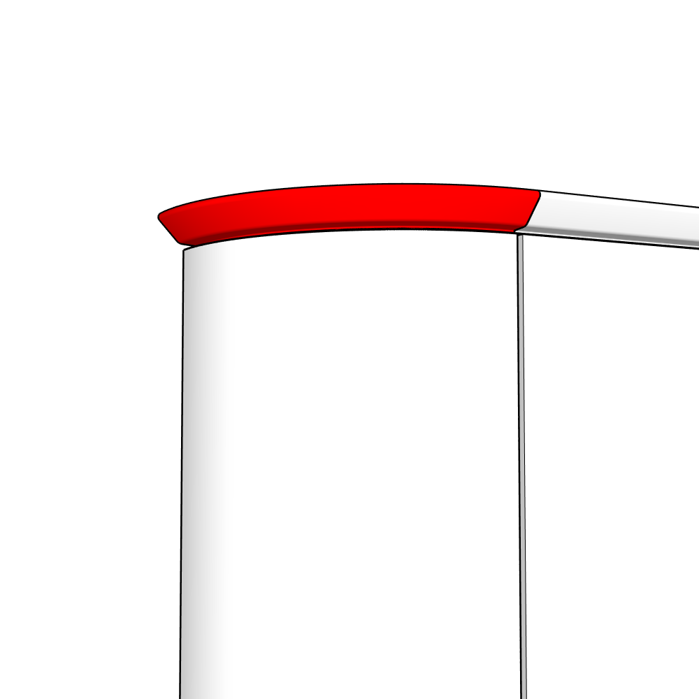 Dewsbury Smooth Matt External Curved Cornice - Tangent