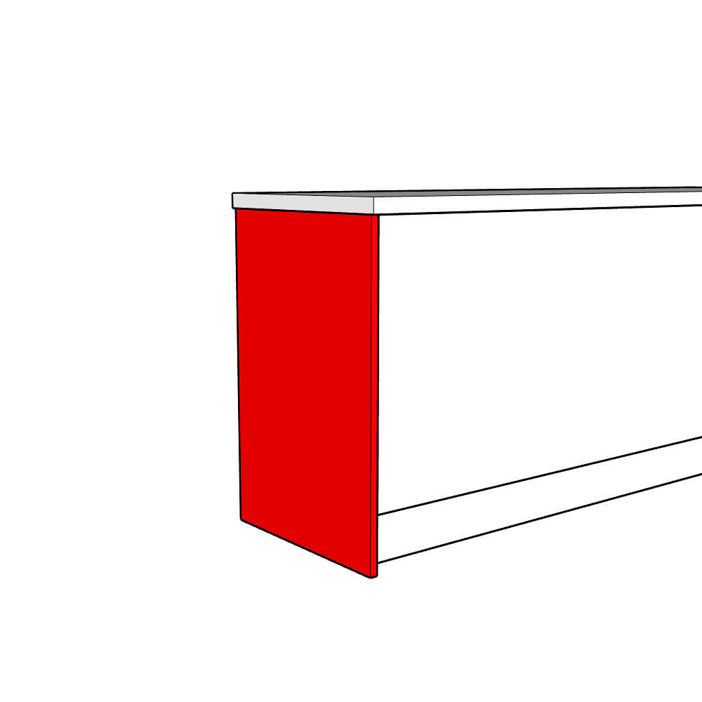 Helmsley Base End Panel - Plain - Standard Height - 890 x 625 x 18mm