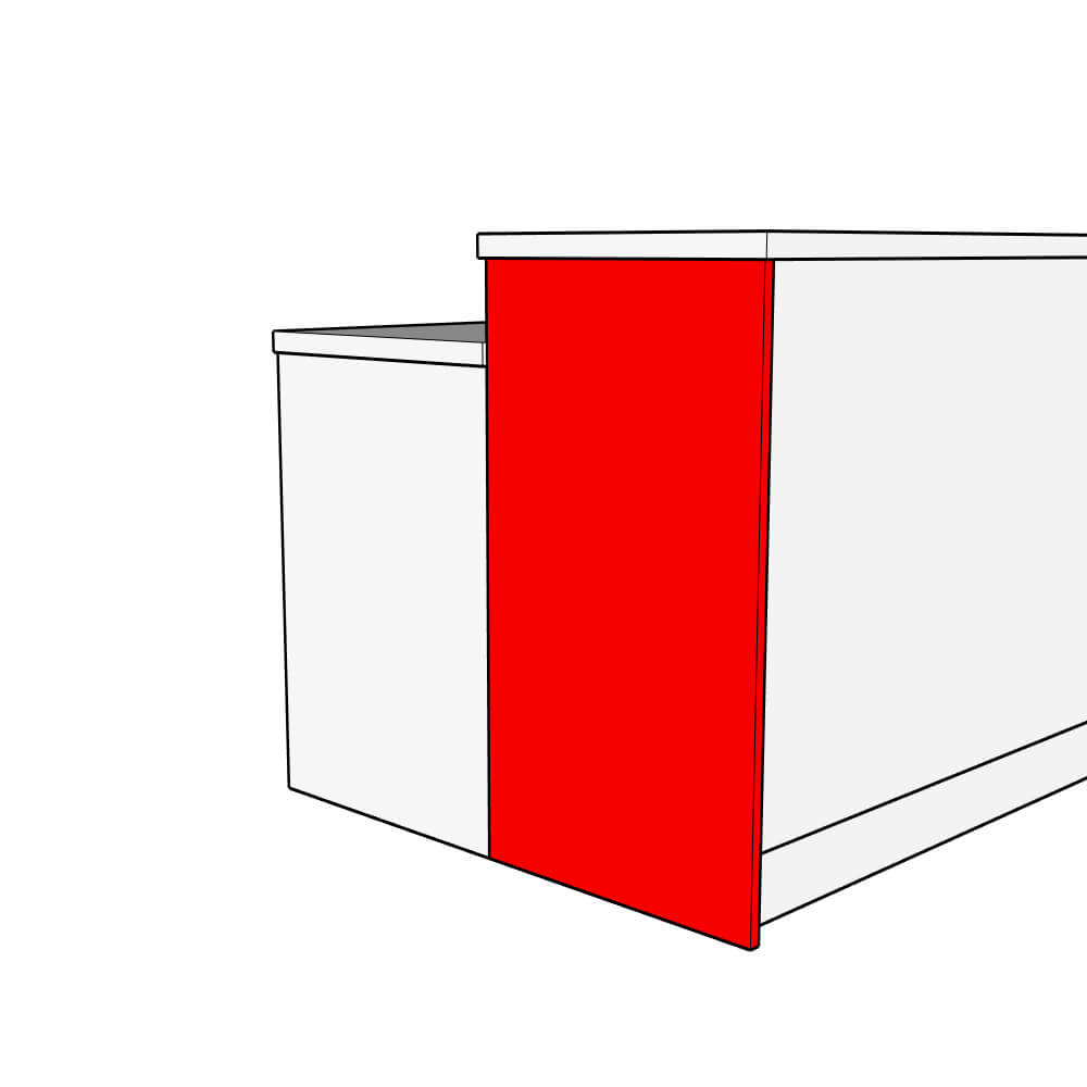 Helmsley Base End Panel - Plain - Tall Height - 1070 x 625 x 18mm