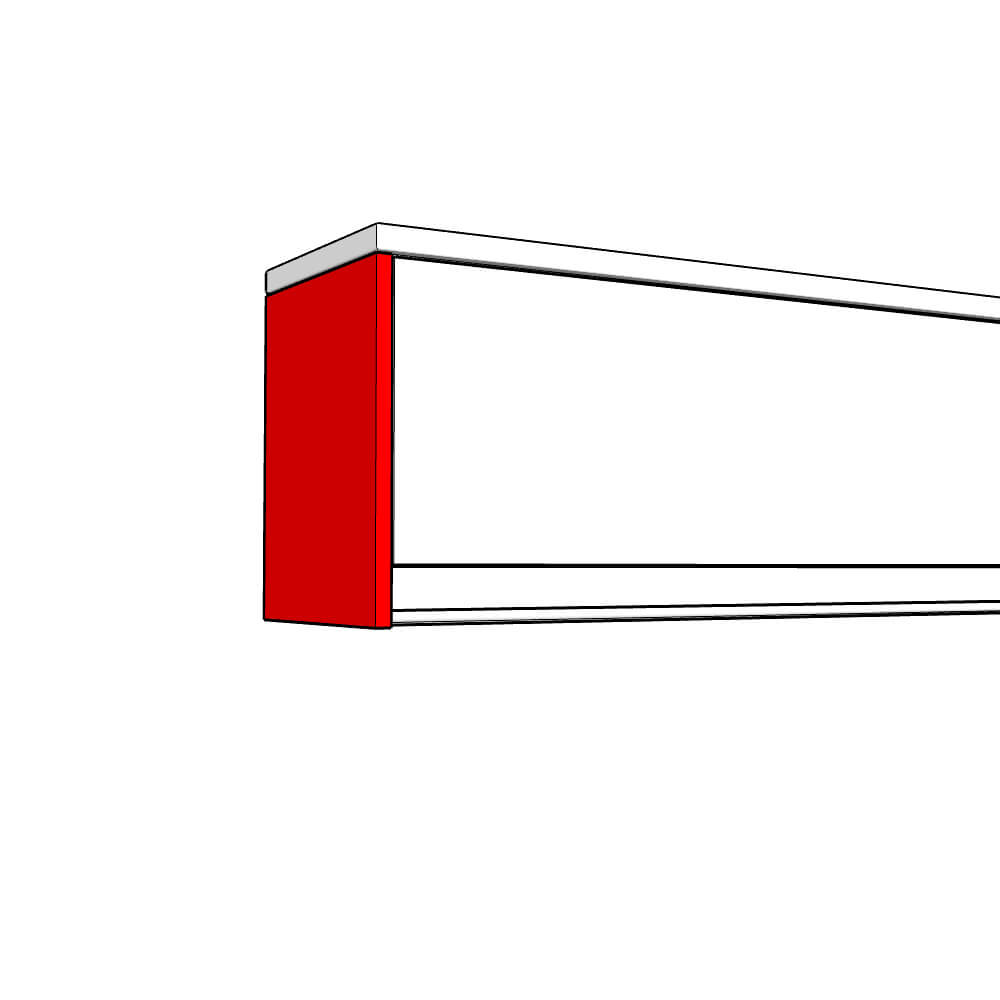 Helmsley Bridging Wall Unit End Panel - Plain - 360 Height - TYPE C