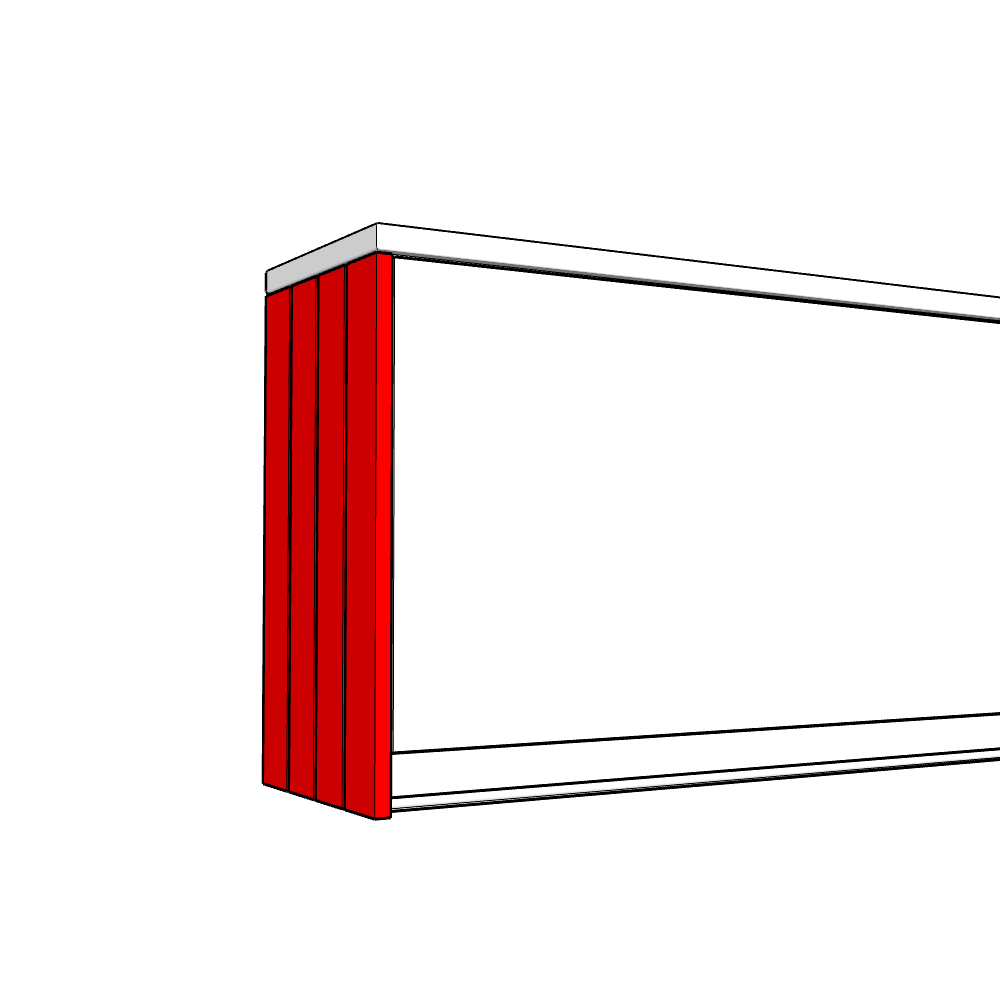 Millwood (Premium Colours) Wall End Panel - T&G - LOW - TYPE C
