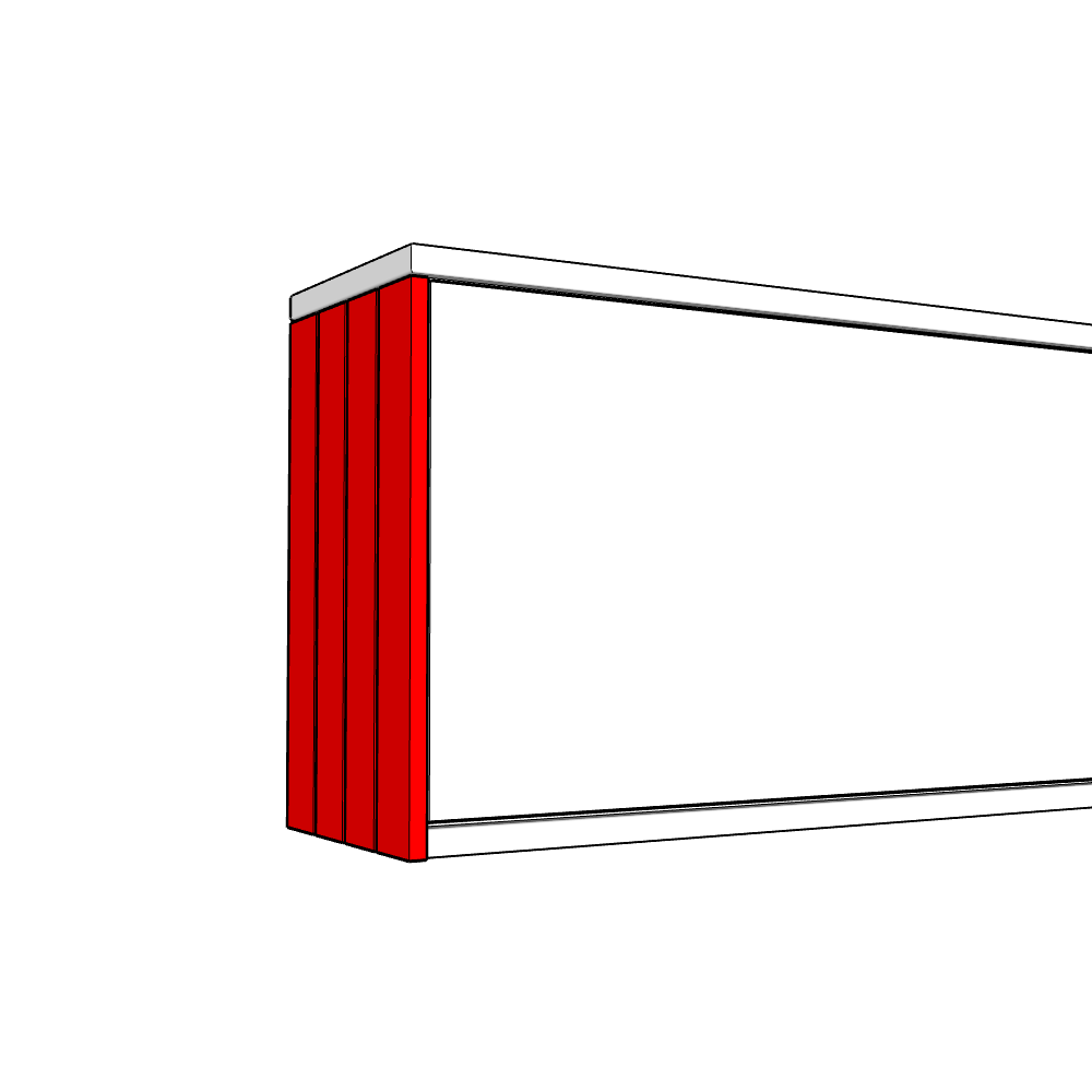 Burwood Wall End Panel - T&G - LOW - TYPE B