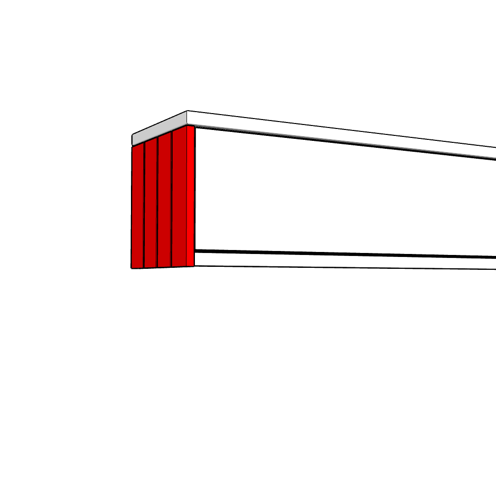 Darlington Bridging Wall Unit End Panel - T&G - 290 Height - TYPE B