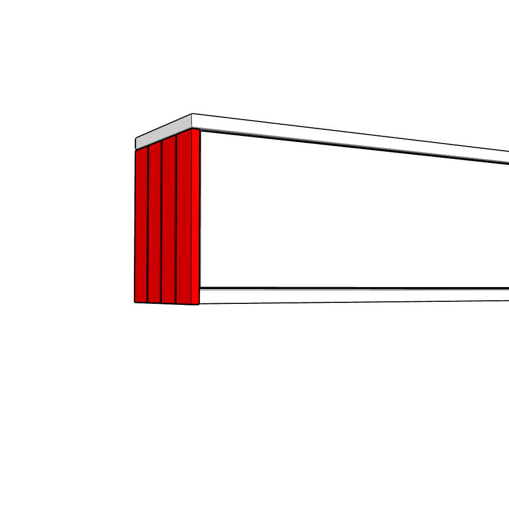 Helmsley Bridging Wall Unit End Panel - T&G - 360 Height - TYPE B