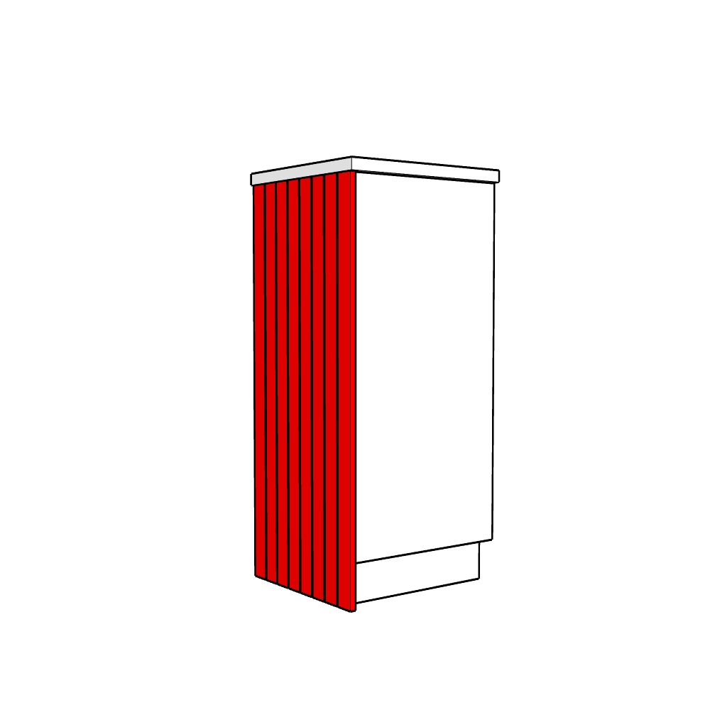 Artino Tall End Panel - T&G - Midi Height - 1420 x 625 x 18mm
