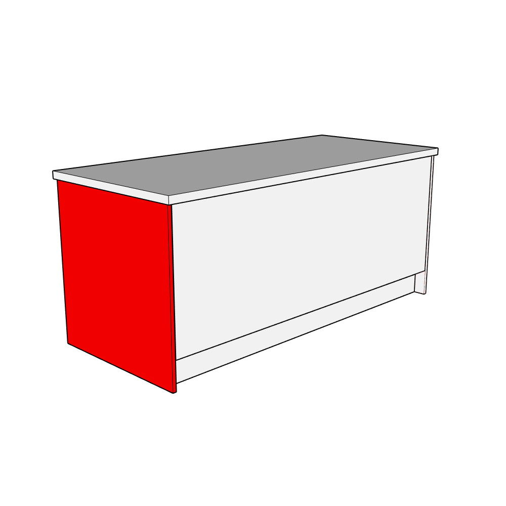 Bowood Island End Panel - Plain - 890 x 860 x 18mm