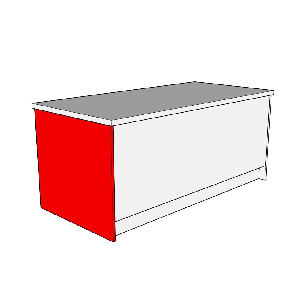 Elsworthy Island End Panel - Plain - 890 x 960 x 18mm