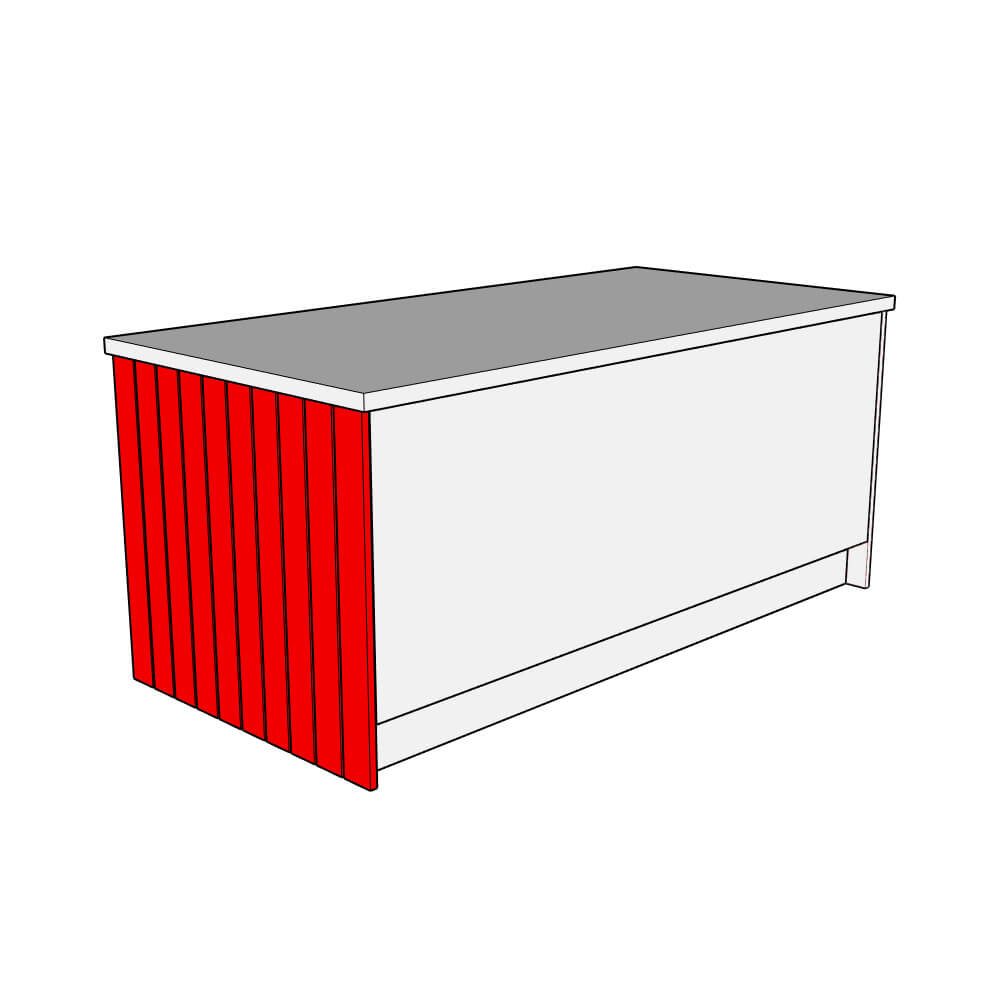 Helmsley Island End Panel - T&G - 890 x 960 x 18mm