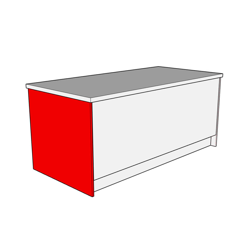 Henley Island End Panel - Plain - 890 x 960 x 18mm