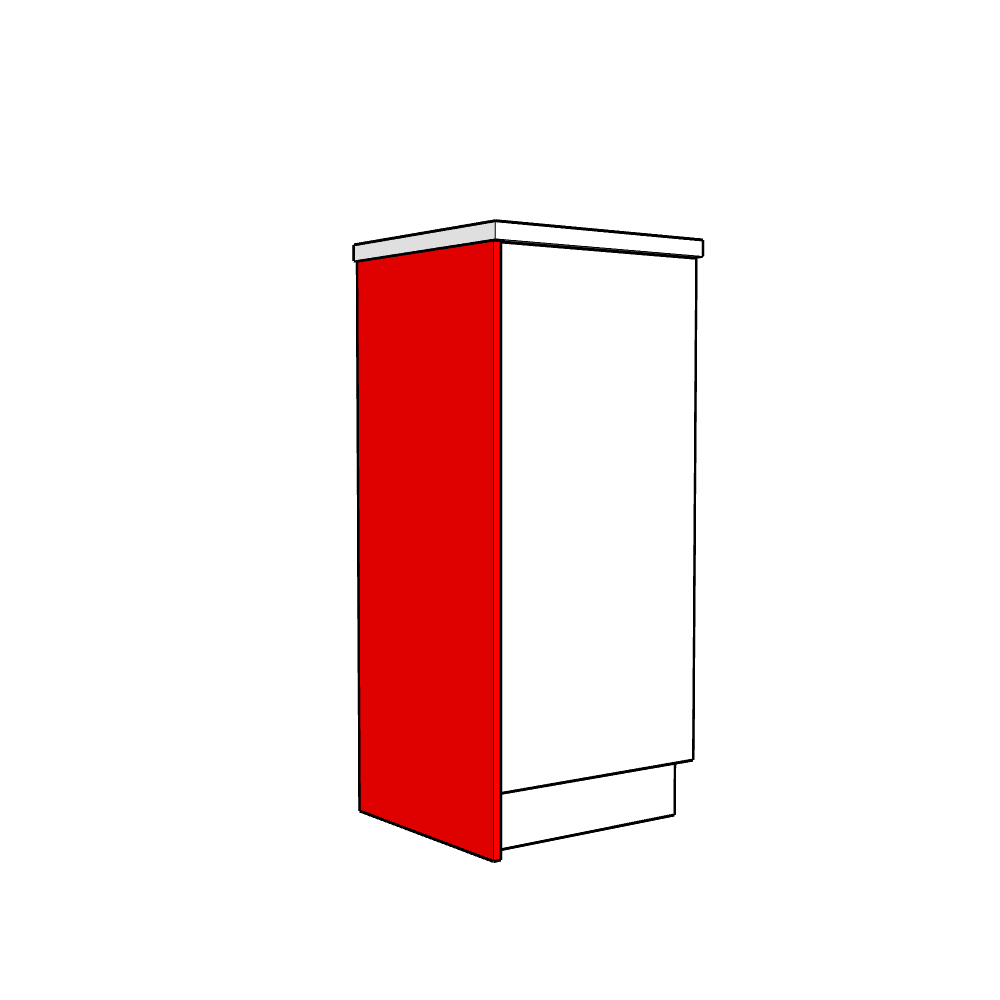 Seaton Tall End Panel - Plain - Midi Height - 1420 x 625 x 18mm