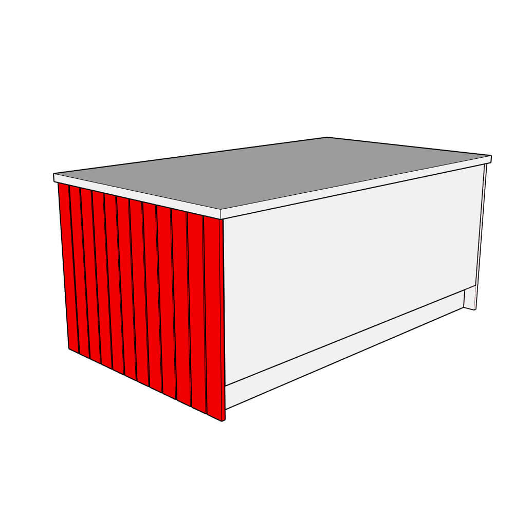Tenby Island End Panel - T&G - 890 x 1160 x 18mm