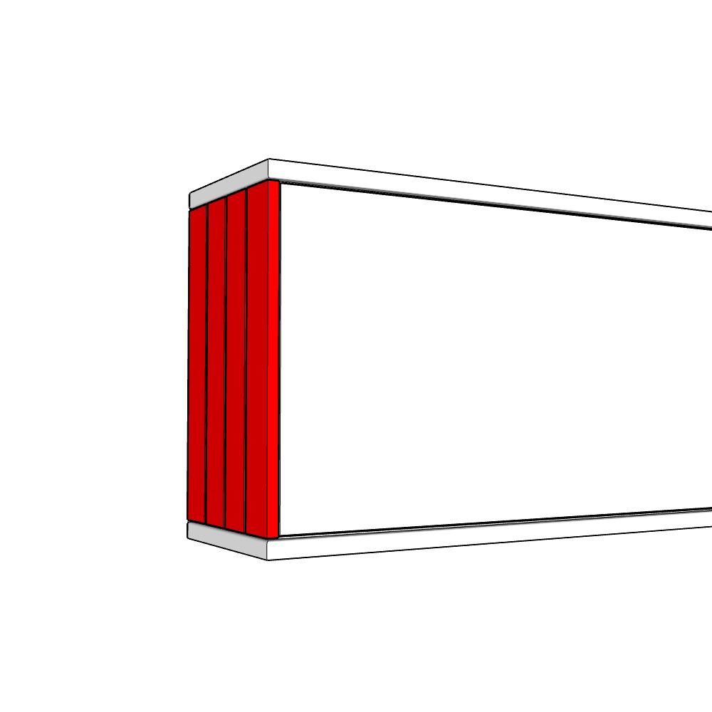Bewdley (Premium Colours) Wall End Panel - T&G - LOW - TYPE A