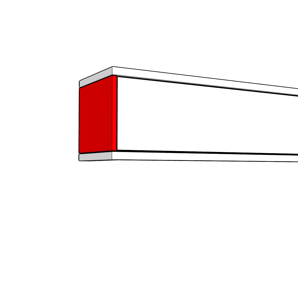 Darlington Bridging Wall Unit End Panel - Plain - 290 Height - TYPE A
