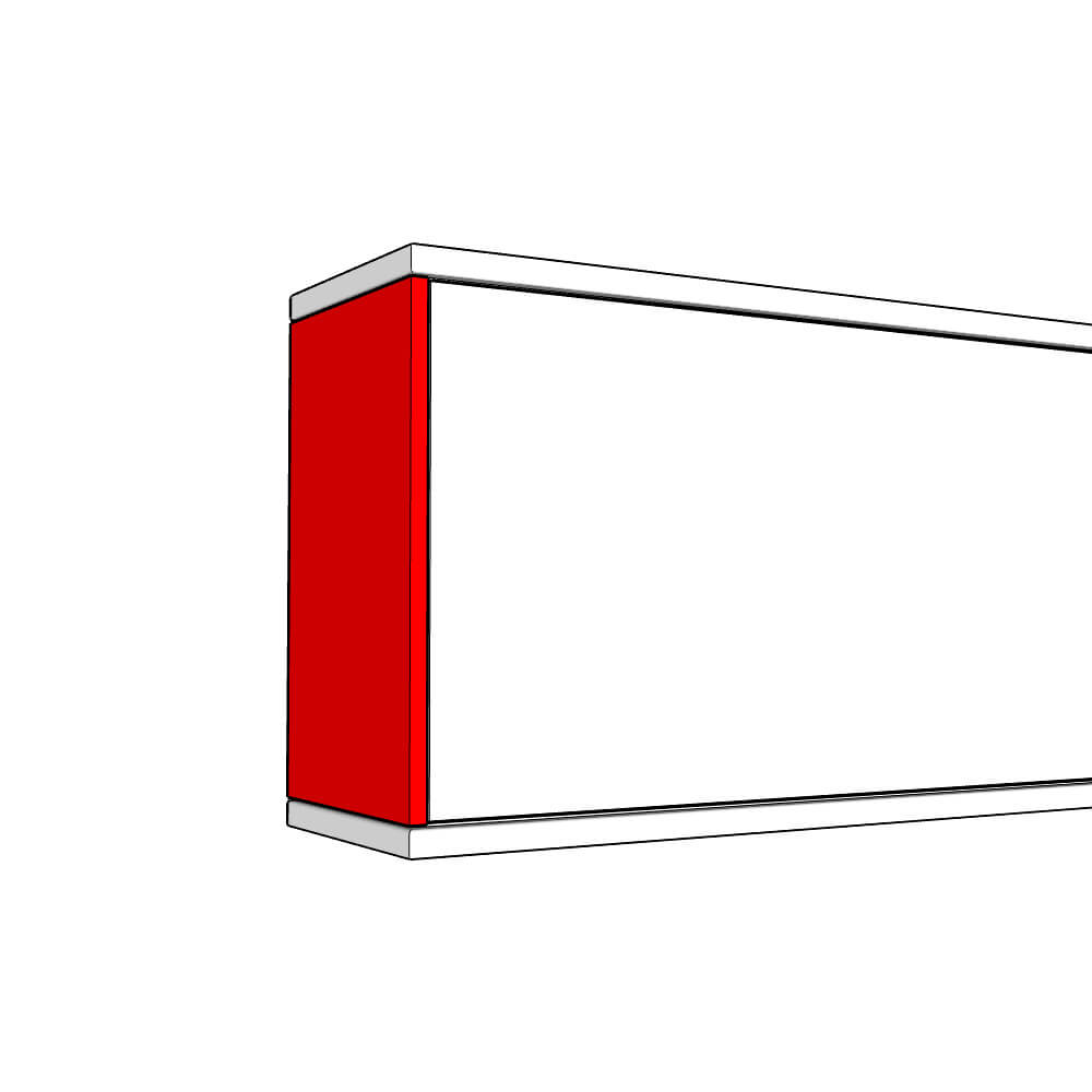 Henley Wall End Panel - Plain - LOW - TYPE A