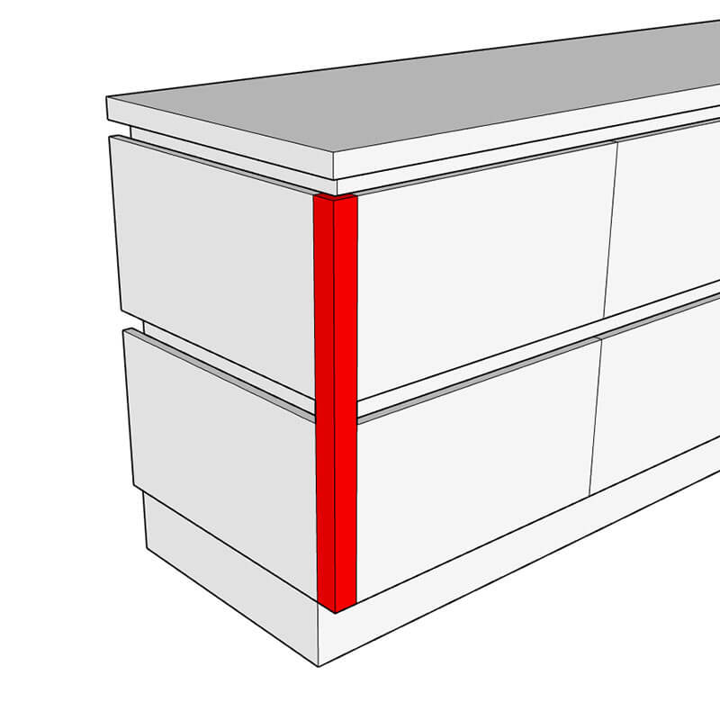 Cassina External Corner Post - 685 x 46 x 46mm