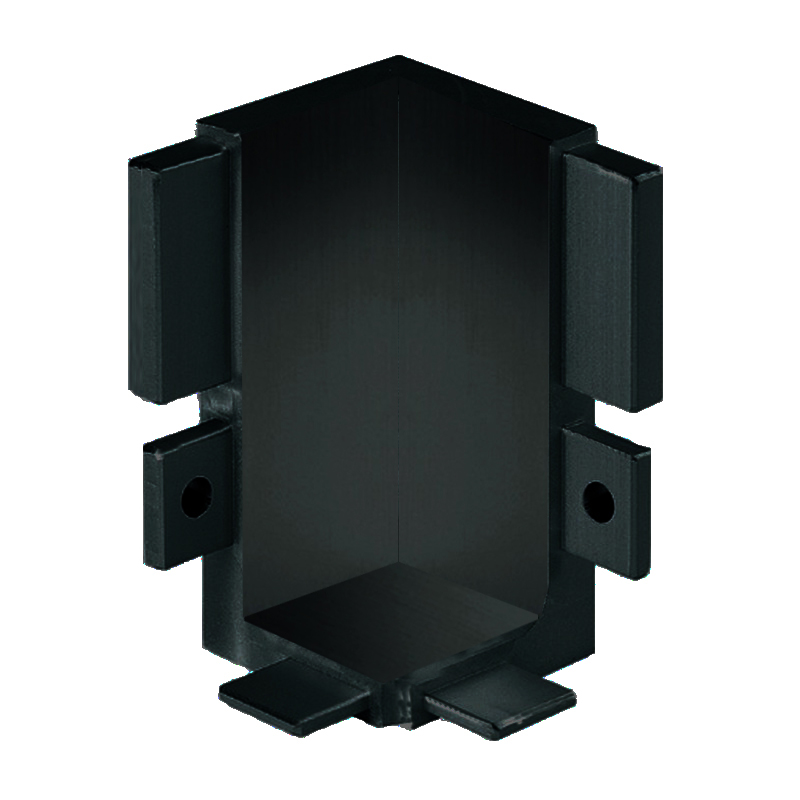 Top Profile Internal Corner Joint for True Handleless - Matt Black Powder Coated