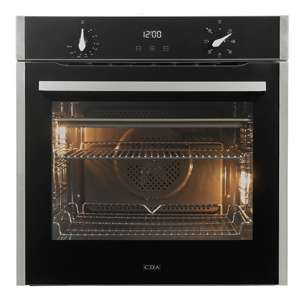 CDA SL200SS Seven Function Single Fan Oven, LED Clock & Timer, Stainless Steel