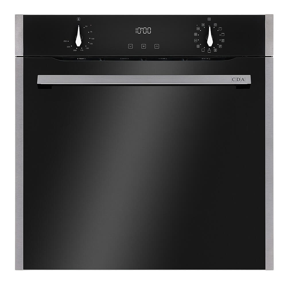 CDA SL300SS Twelve Function Single Fan Oven, LED Clock & Timer, Soft Close Door, Stainless Steel