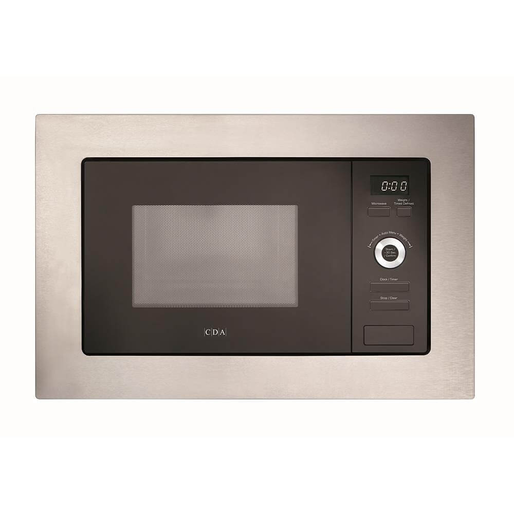 CDA VM551SS Built-In Wall Unit Microwave Oven, 382mm High, 300mm Deep + 20mm Facsia, Stainless Steel