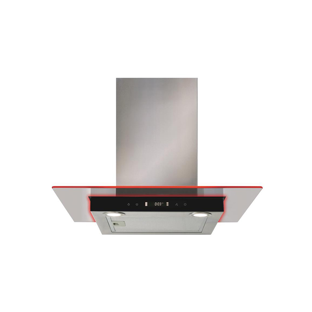 CDA EKN60SS 60cm Flat Glass Extractor with LED Edge Lighting, Stainless Steel, 3 Speed