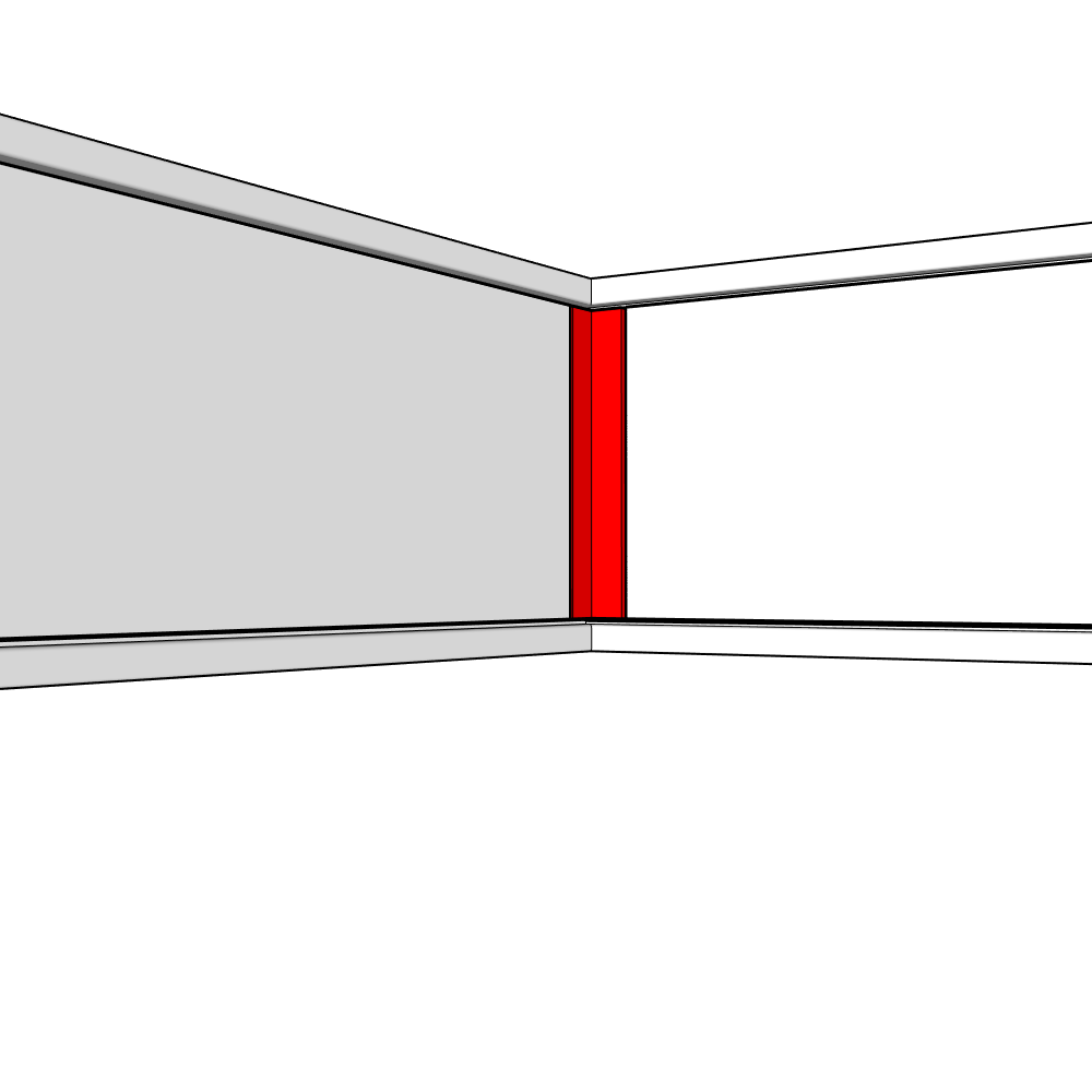 Burwood (Premium Colours) Fixed Size Corner Post Set - 355 x 60 x 60mm