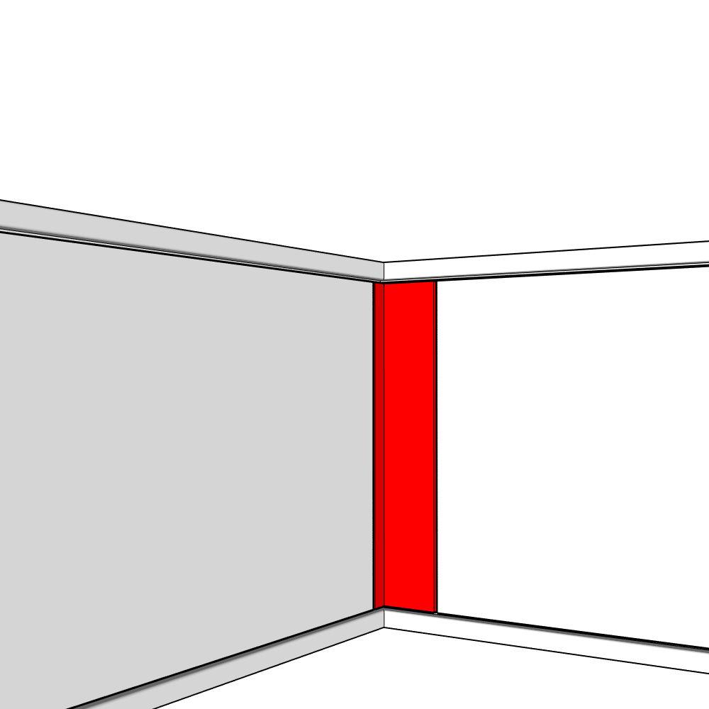 Lynmouth Adjustable Corner Post Set - 570 x 100 x 18mm (x2)