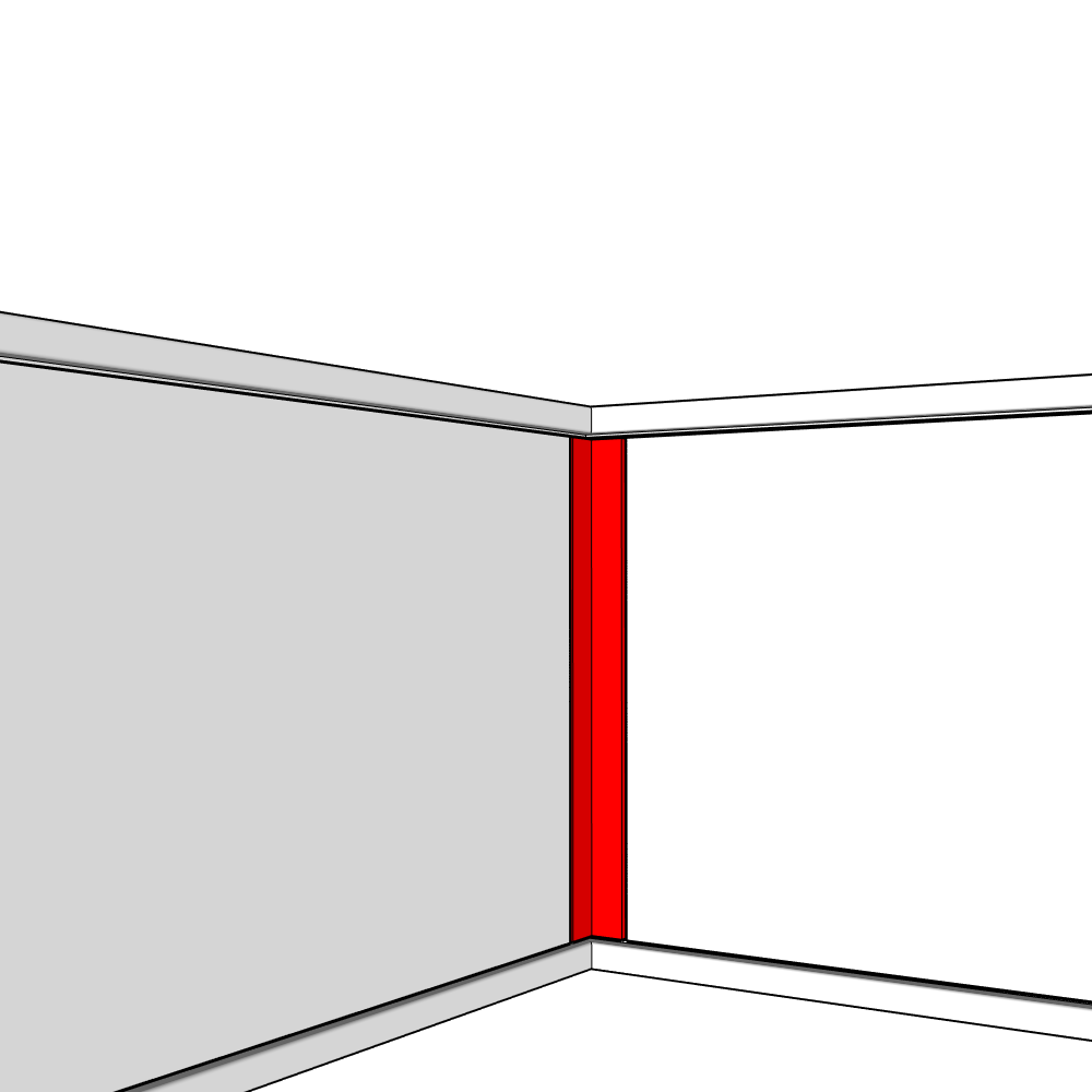 Velluto (Premium Colours) Fixed Size Corner Post Set - 570 x 60 x 60mm